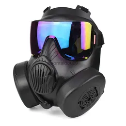 Vestuário de proteção Máscara respiratória tática de proteção Máscara de gás facial completa para Airsoft Tiro Caça Equitação CS Jogo Proteção Cosplay HKD230825