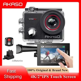 Caméra d'action AKASO EK7000 Pro 4K30, écran tactile, caméra étanche 40 m, caméra de sport, télécommande, prise en charge d'un micro externe HKD230828