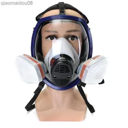 Schutzkleidung Chemische Maske 6800 Gasmaske Staub Atemschutzgerät Farbe Insektizid Sprühgerät Silikon VollgesichtsfilterGasmaske für Laborschweißen HKD230826