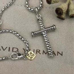 Pendant Necklaces Davidy Jewelry Sterling Sier Cable X Cross Necklace 2023 Stylependientes Plata Color Charm Fashion Athens