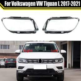 Auto Lampe Fall Für Volkswagen VW Tiguan L 2017-2021 Glas Objektiv Shell Auto Scheinwerfer Abdeckung Licht Kappen