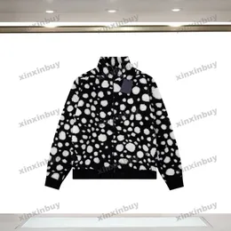 Xinxinbuy Мужчины дизайнерские пиджаки флисовые точки