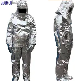 Vestuário de proteção de alta qualidade 500 graus de radiação térmica resistente ao calor terno aluminizado roupas à prova de fogo uniforme de bombeiro alta temperatura HKD230826