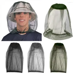 Berets Outdoor Camping Cap Anti Mosquito Net Malha Midge Insect Hat Cabeça Protetor Facial Viagem Seguro