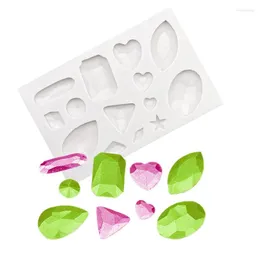 Baking Moulds Gemstone Silicone Mold Sugarcraft Cupcake Resin Tools Fondant Cake Decorating