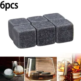 6st Whisky Stones Sipping Ice Cube Cooler återanvändbar whisky Ice Stone Whisky Natural Rocks Bar Wine Cooler Party Wedding Presents HKD230828