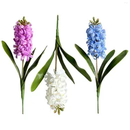 Decorative Flowers 3D Hyacinth Narcissus Plastic Artificial Flower Potted DIY Crafts Floral Festival Party Fake Plants