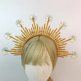 Tiara gótica halo coroa lolita dia das bruxas vintage estrela deusa barroco halo headpiece