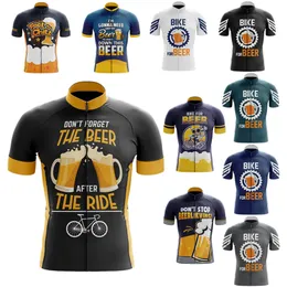 サイクリングシャツはビールサイクリングジャージー面白い女性/男性サイクリスト衣装自転車服mtbバイク半袖シャツmaillot ciclismo para hombre 230828