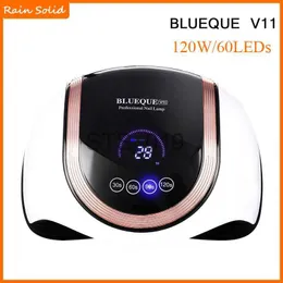 Nageltrockner HEIßER 120W BLUEQUE Nagel Trockner 60PCS/LEDS Ultraviolett Zum Trocknen Gel Polieren 30/60/90/120s Timer Auto Induktion Maniküre Werkzeug x0828