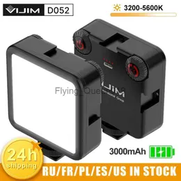 Vijim VL81 Светодиодный видео Light Camera Light 3200-5600K 850LM 6,5 Вт с холодным обувью мини-вилог наполнение света 3000 мАч Панель Фотография HKD230828