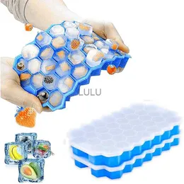 Honeycomb Ice Cube Muntrics صانع الثلج القابل لإعادة الاستخدام السيليكون مع العفن مع الأغطية القابلة للإزالة العفن من الدرجة الأولى لكوكتيل الويسكي HKD230828