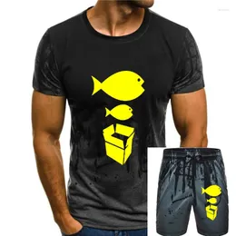 Tracki męskie duże ryby Little Camiseta Hombre Divertido Piedra Bailarina Rosas