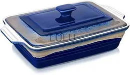 Quart Nonstick Casserole Dish with Lid 9 x 13 Inches Lasagna Pan Deep Ceramic Baking Dish for Dinner Banquet and Party Gra HKD230828