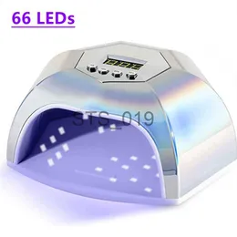 Secadores de unhas 66LEDs poderoso secador de unhas UV LED lâmpada de unhas para curar esmalte de gel com sensor de movimento manicure pedicure ferramenta de salão x0828 x0829