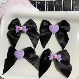 Fermagli per capelli Trendy Purple Skeleton Bowknot Heart Clip Dark Sweet Cool Cute Lolita Girls Accessori moda Harajuku per le donne