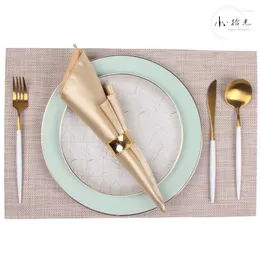 Pratos de porcelana luxo restaurante placa nórdico casamento elegante jantar buffet define plana estética vajilla utensílios cozinha oa50ps