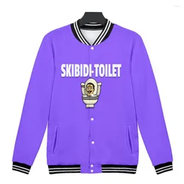 Men's Jackets Skibidi Toilet Baseball Jacket Women/Men Fashion Long Sleeve 3D Prints Streetwear Clothes