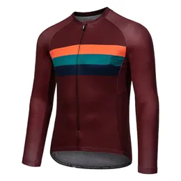 사이클링 셔츠 탑 롱 슬리브 폴리 에스테르 디자인 Quick-Dry Jersey Men Top Mountain Cycling Jersey Custom Sublimation Riding 자전거 230828