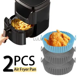 Luft FRYERS OVEN BAKING TRAY stekt kycklingkorg Mat Airfryer Silicone Pot Round Ersättare Grill Pan Air Fryer Accessories HKD230828