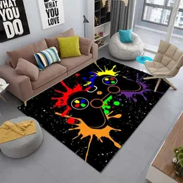 Modern Oversized Gaming Video Game Controllers Gamer Area Rug Living Room Carpet Bedroom Bathroom Floor Mat Gaming Home Decor HKD230828