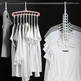 Hangers Multi-function Folding Magic Hanger Nine-hole Rotating Clothes Wardrobe Drying Home Bedroom Storage Holder