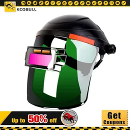 Indumenti protettivi Maschera per saldatura elettrica solare Casco Gamma di oscuramento automatico Saldatura a vibrazione Lente protettiva per saldatrice Strumento per casco HKD230826