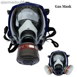Vestuário de proteção Máscara de gás multifuncional 6800 Máscara de proteção ultratransparente totalmente selada Tinta spray industrial Máscara de gás de radiação nuclear HKD230826