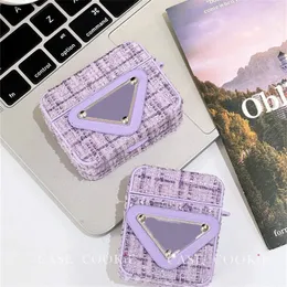 Custodia per cuffie di marca di lusso premium Etichetta triangolare Custodie per cuffie AirPods 2/3 Pro Cordillas Modello 3 Colori Custodia protettiva per auricolari