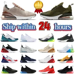 More comfortable Designer 270 Men Running Shoes Women 270s Mesh 27C Triple Black White Navy Bule Barely Rose Pink Red Men Sports Sneakers Trainers Outdoor