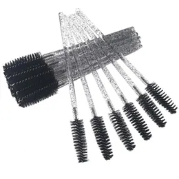 Makeup Tools Disposable Glitter Black Eyebrow Eyelash Brushes Comb Spoolies Lash Wands Mascara 1000pcs 230828