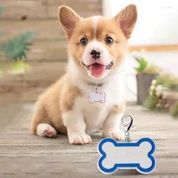 Dog Apparel Pet ID Tag Zinc Alloy Blank Puppies Name Pendant Bone Shaped Rustproof Cat Kitten Collar Accessories
