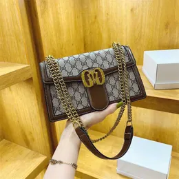 26% de descuento en bolsa 2024 Nuevo lanzamiento Bolso de diseñador Lanzamiento temprano Moda avanzada para mujer Impreso Pequeño cuadrado Cadena versátil Una marea cruzada