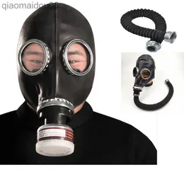 Odzież ochronna NOWOŚĆ 64 Typ wielofunkcyjny czarny gaz Pełny maska ​​Maska Respirator Spray Pestycide Natural Guma Maska Maska zapobiegania chemicznemu HKD230826