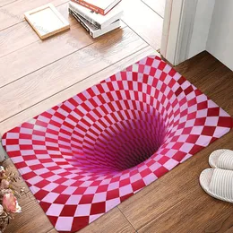 Teppich 3D-Loch, dreidimensionale Simulation, rutschfeste Fußmatte, rosa Wurm, Bad, Schlafzimmermatte, Willkommen zu Hause, modernes Dekor 230828