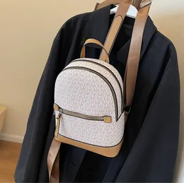 sales shoulder bag college style color matching leather leisure student backpack small and light letter printed handbag double zipper fashion backpacks 2325#