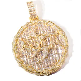 Дизайнерские ювелирные украшения мода хип -хоп в стиле заморожена хип -хоп подвеска цепь 925 Серебряные мойссанитовые украшения