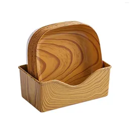 Plates 9 Pieces Wooden Appetizers Tray Square Dish Handmade Plate Dessert Dishes For Housewarming Bachelor Party