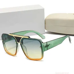 디자이너 해안 선글라스 금속 상자 선글라스 남성 여성 야외 거리 촬영 UV400 선글라스 드라이버 비즈니스 조종사 선글라스 판매