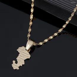 Pendant Necklaces Gold Color Map Of Territorial Collectivity Mayotte Necklace For Women Jewelry