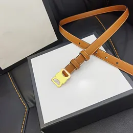 With gift box thin waist belts fashion smooth buckle belt retro design for men womens width 1.8cm 2.5cm genuine cowhide 2Color optional high quality wholesale