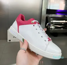 Designer fertrow sneaker Men orygine skórzane swobodne powleczone płótno brązowy kwiat gumowy męski biegacz białe trenerzy tenisowe platforma na desce