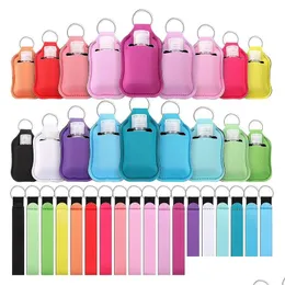 Keychains Lanyards Pieces Empty Travel Bottles With Keychain Holder Set Include Bottle Container Wristlet Holderkeychains Keychainsk Dhldj