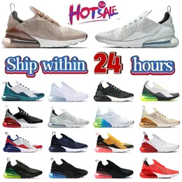 SALE SALE Designer 270 Men Running Shoes Women 270s Mesh 27c Triple Black White Navy Red بالكاد الورد الوردي Men Sports Shooleles Size في الهواء الطلق 36-45