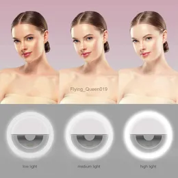 Selfie Ring Light Hafifçe Şarj Edilebilir Pil 36 LED ile Akıllı Telefon Kamerası için LED ile Live USB Selfie Aydınlatma HKD230829 için Şarj Edilebilir