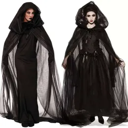 2023 traje de halloween fantasma noiva sexy bruxa vampiro cosplay desempenho jogo vestido manto horror