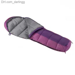 豪華な紫色の26 "x66"青少年のミイラの寝袋は、裏庭で30度から40度まで完全にデザインされています。 Q230828