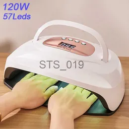 Nail Dryers High Power LED UV Lamp Nail Dryer 57 PCS LEDs Fast Drying Nail Gel Polish Manicure Gel Lamp With Motion Sensing LCD Display x0828