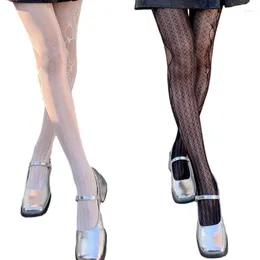 Kadın Çoraplar Vintage Dantel Fishnet Pantyhose Lolita Kız Cosplay Anime Seksi Uzun Çoraplar Taytlar Lingerie Yüksek Bel Mesh Hosiery