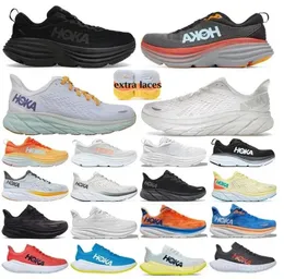أحذية Running Hoka Shoes Sneakers One Bondi 8 Clifton Carbon X 2 Sneakers Hokas Shadow Triple Black White Harbour Lunar Rock Women Mens Size 36- 45